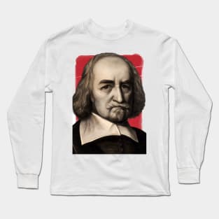 English Philosopher Thomas Hobbes illustration Long Sleeve T-Shirt